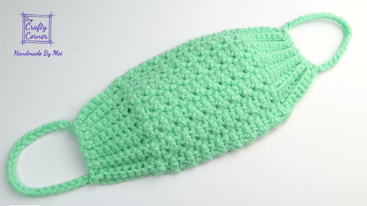 How To Crochet Quick And Easy Face Mask with Basic Stitches - For Beginners
