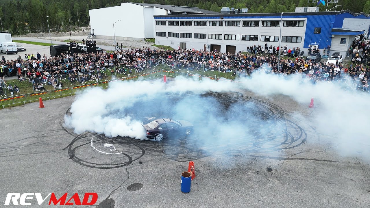 Bmw e36 m50 670whp burnoutshow Lycksele motorvecka 2023