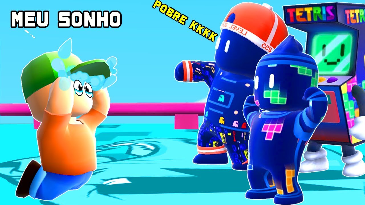 O MENINO POBRE FOI HUMILHADO POR NAO TER SKIN DO PAC MAN E DO TETRIS NO STUMBLE GUYS