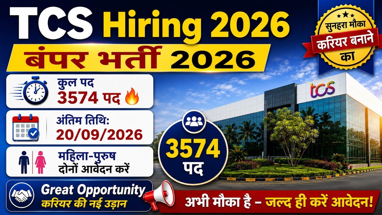 TCS Recruitment 2026 | Private Job Vacancy 2026 | TCS off Campus Hiring 2026 | TCS Jobs 2026 FRESHER