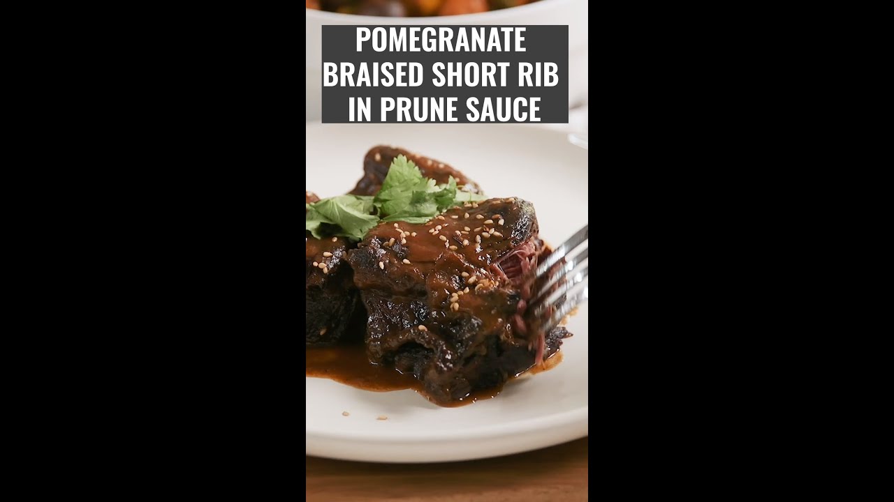 Manolo Gonzalez Vergara's Pomegranate Braised Short Ribs with Prune Sauce + Lemon Potatoes