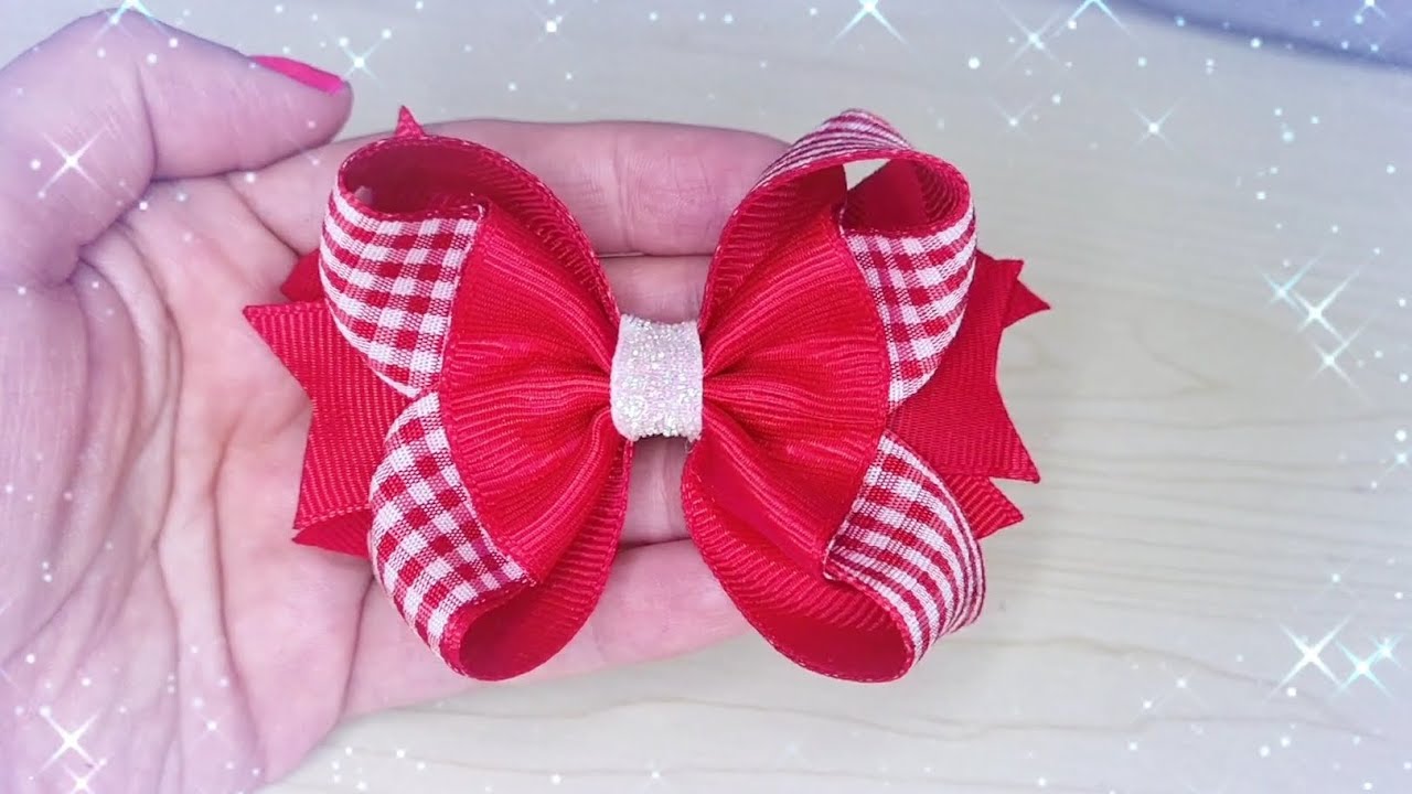 how to make hair bows/hair bow tutorial/diy school hair bow