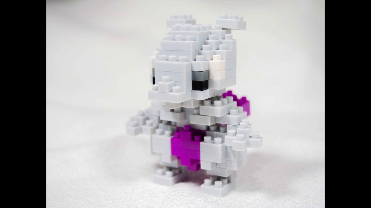 LEGO Nanoblock Pokemon Mewtwo NBPM-001 unbox ナノブロック ポケモン ミュウツー