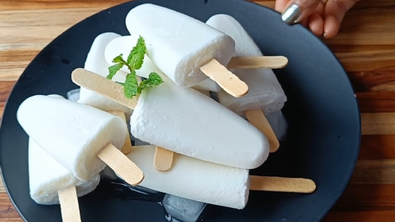 Natural Coconut Icecream | Tender Coconut Popsicle | How To Make Creamy Coconut Icecream At Home