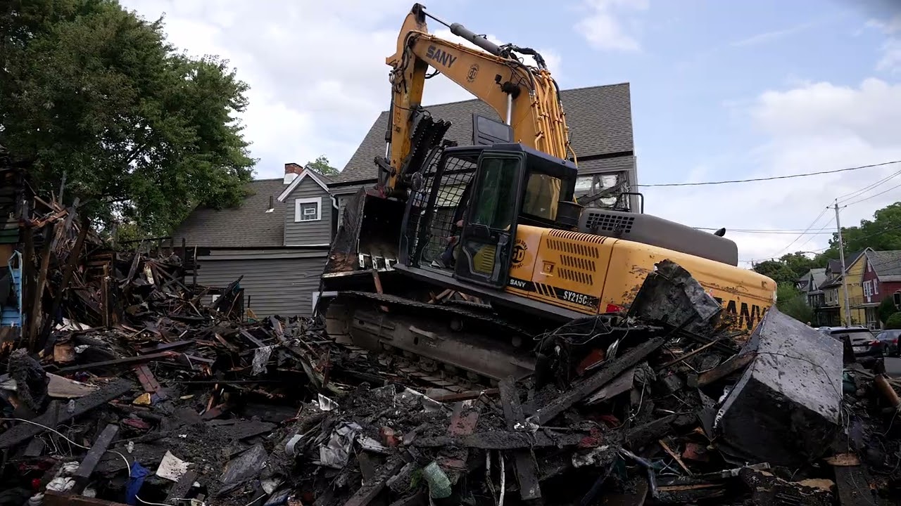 House fire demolition