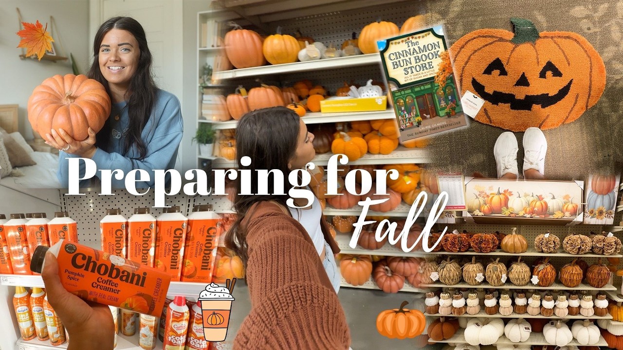 PREPARING FOR FALL 🍂 fall decor shopping, fall books, pumpkin protein coffee, fall haul