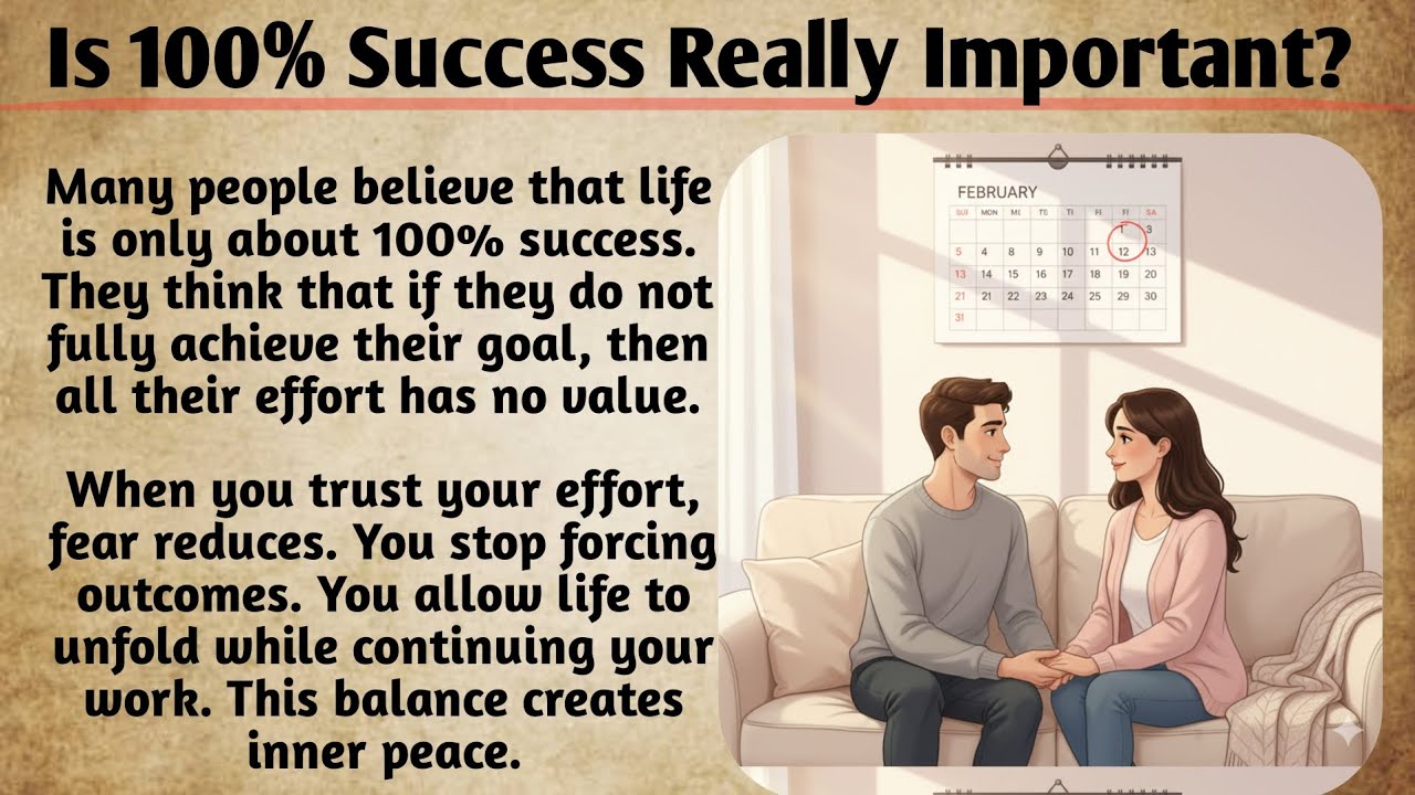 Is 100% Success Really Important?learn English| Improve Your English Fluency #vocab #languagefluency