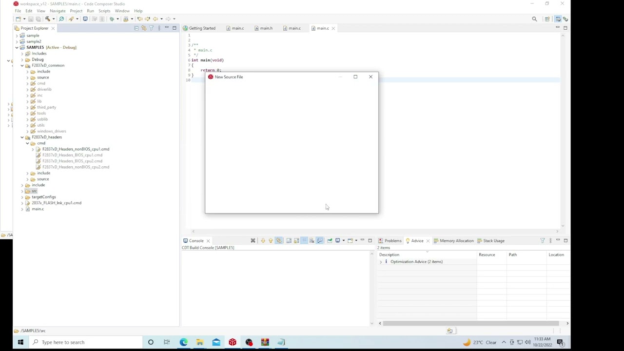 LAUNCHXL-F28379D..Basic Setup