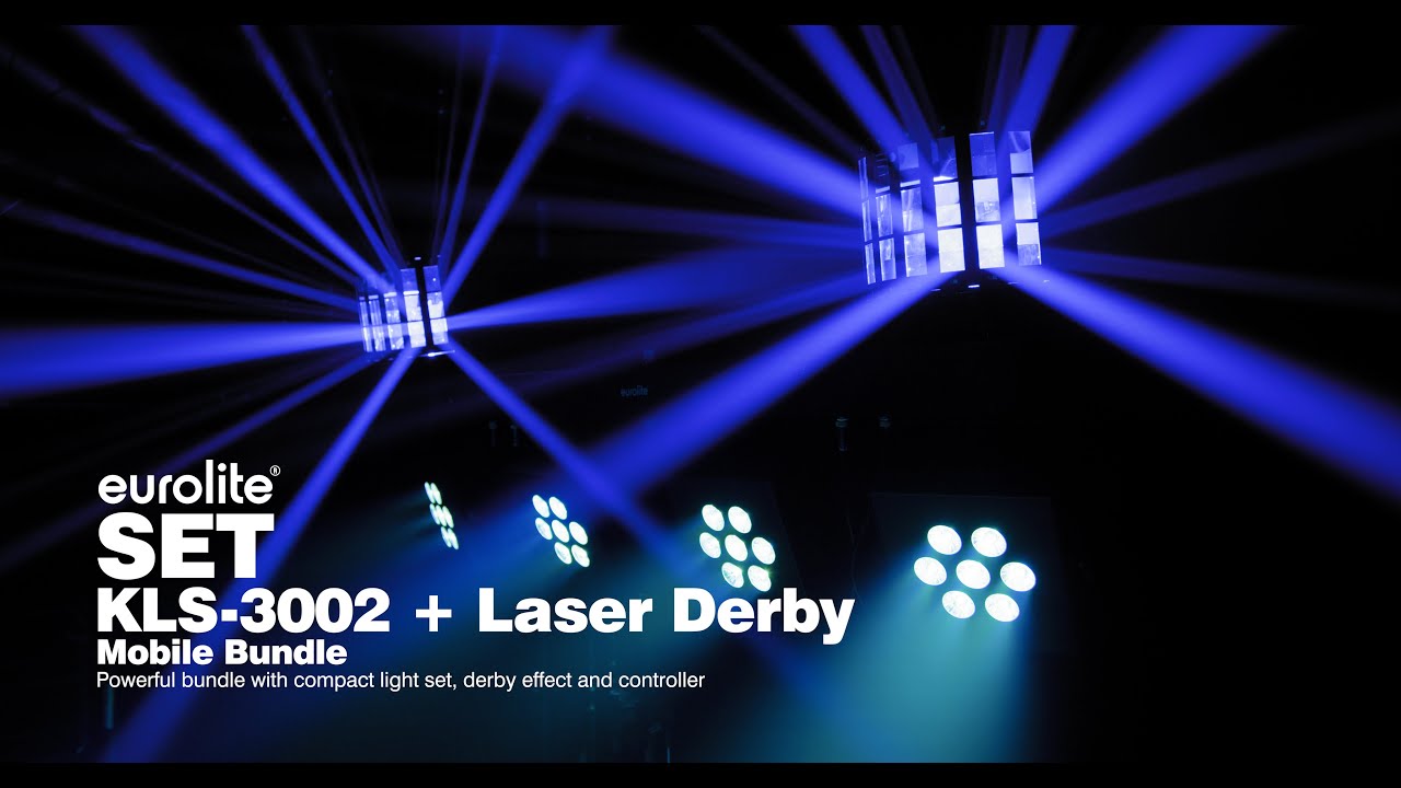 EUROLITE Set LED KLS-3002 + Laser Derby Mobile Bundle