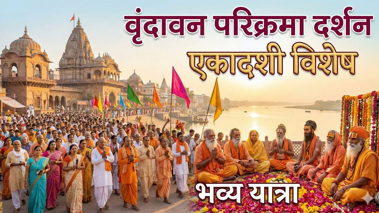 वृंदावन धाम में एकादशी के दिन परिक्रमा | Vrindavan Dham parikrama  #parikrama #varndavan #yatra 