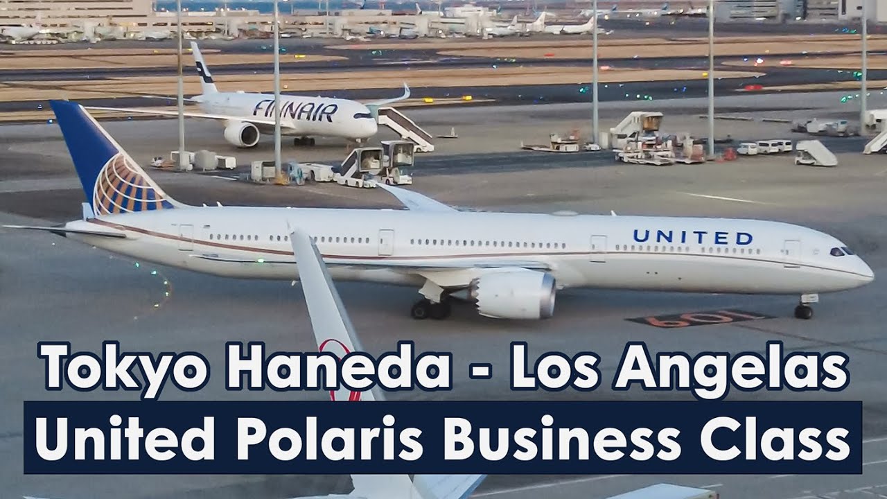 United Airlines Polaris Business Class Tokyo Haneda to Los Angelas