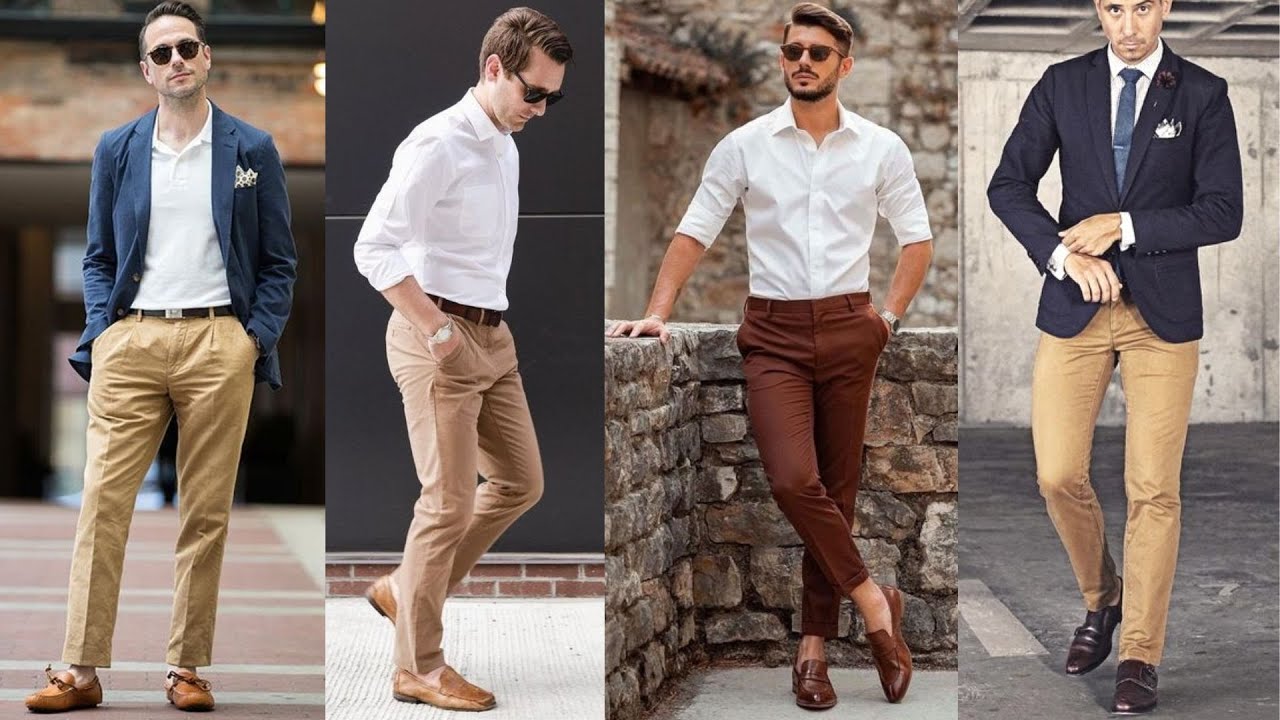 Pantalones Chino Marrón y Beige Combínalos 👍
