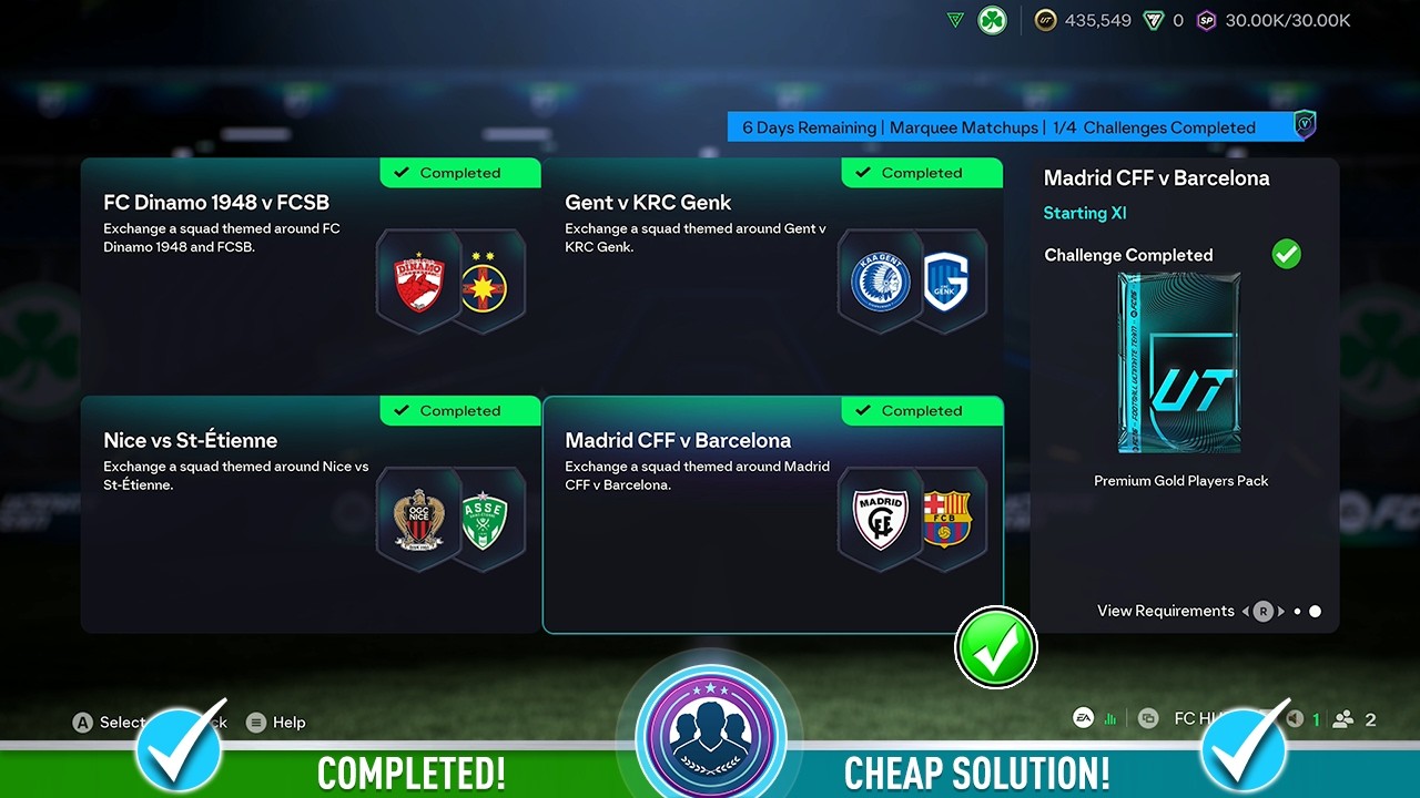 FC 26 Главные матчи &mdash; Madrid CFF против Barcelona SBC &mdash; Дешевое решение и советы