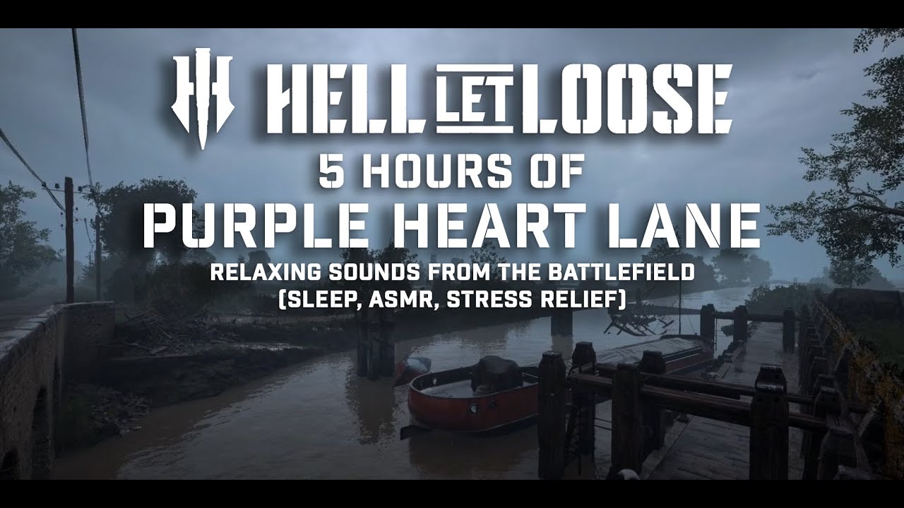 Hell Let Loose - 5 Hours of Purple Heart Lane (Rain, Thunder, Relaxing Sound, Stress Relief, Sleep)