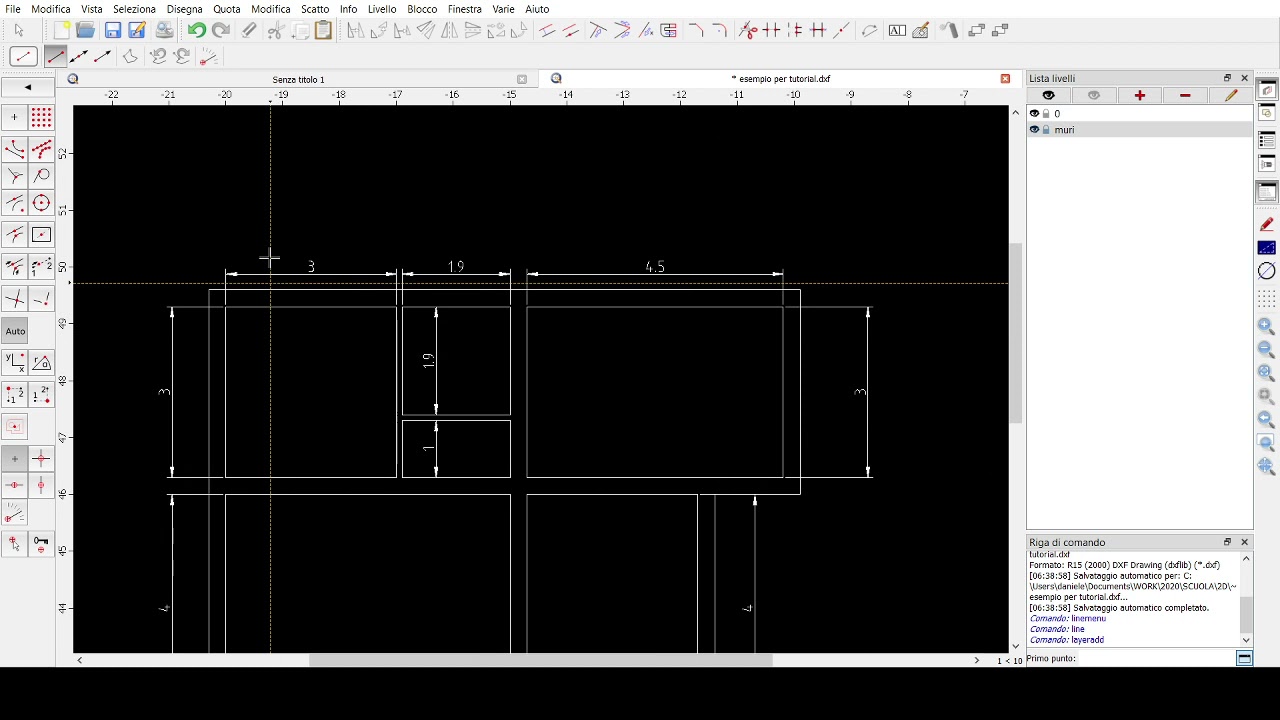 disegna la pianta della tua casa con Qcad 1