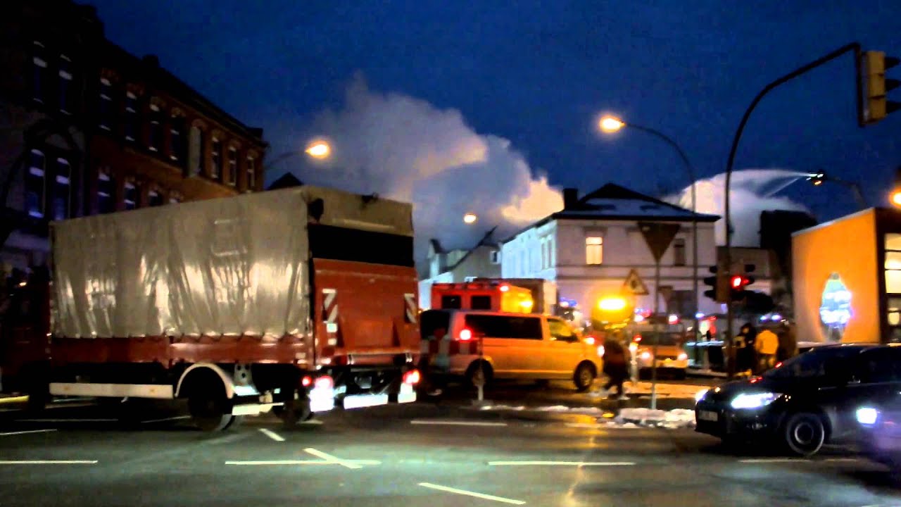 Großbrand in Helmstedter Innenstadt 02.02.2015 Möbelhaus Möbel-Oase ehemals Schützenhaus Helmstedt