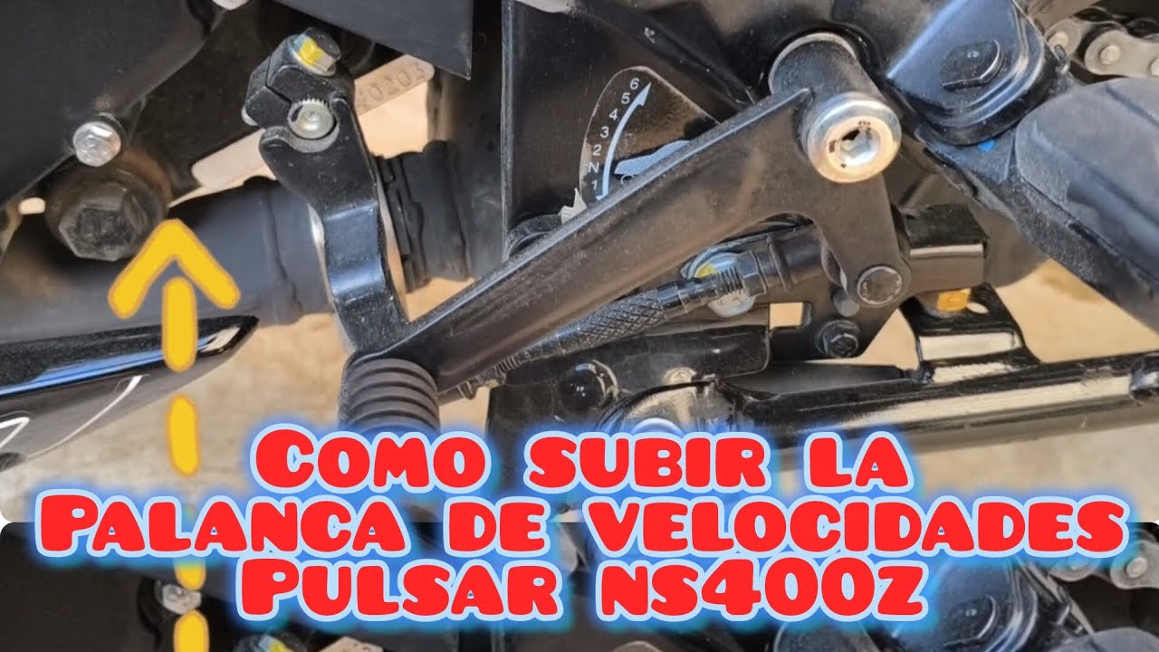 Cómo subir la palanca de velocidades de la moto, pulsar ns400z (fácil)