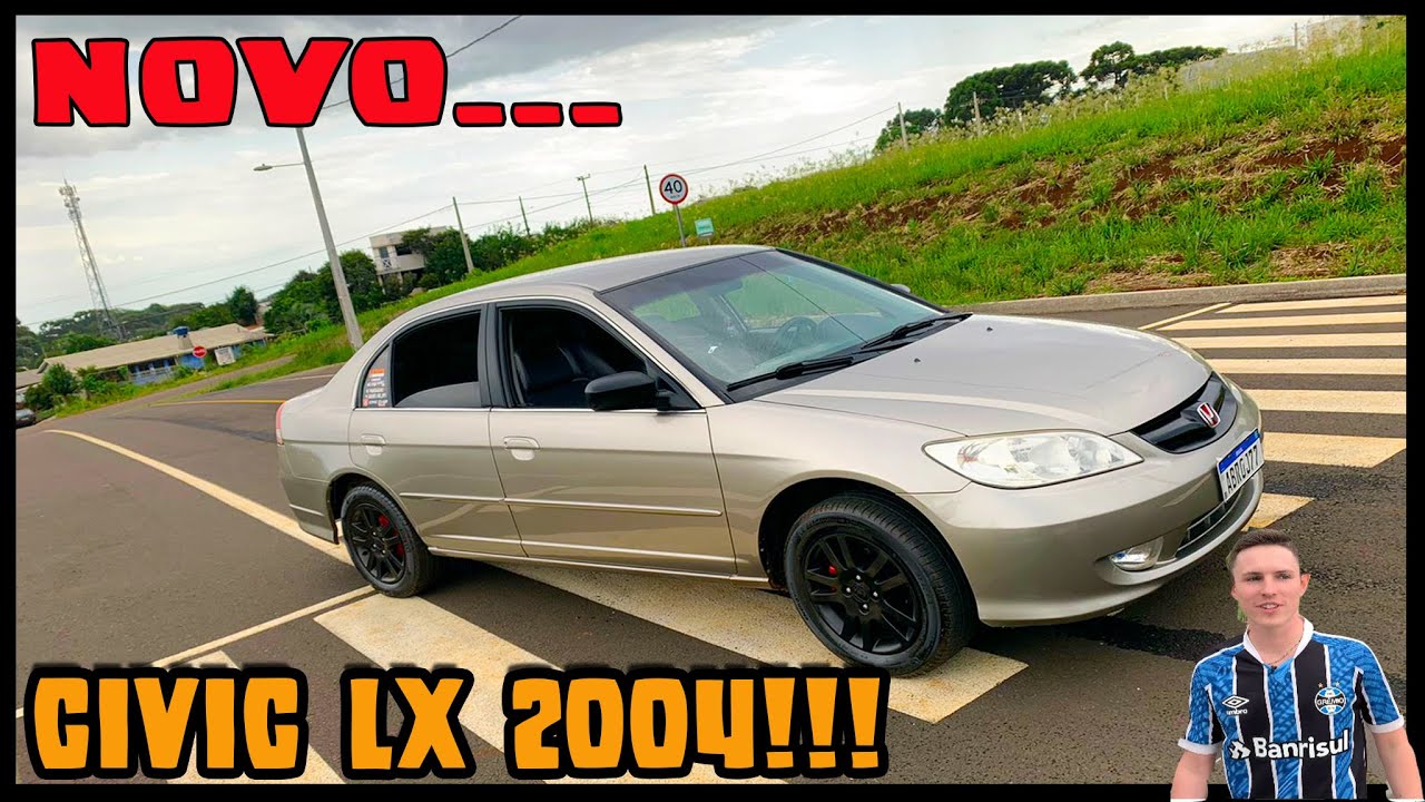 HONDA CIVIC LX 2004 COM MANUAL DE INSTRUÇÕES E TUDO FUNCIONANDO! RARÍSSIMO DE ENCONTRAR...