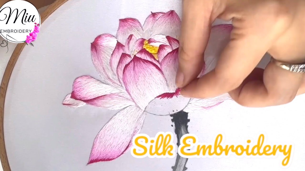 Su Embroidery 🌸How to make  Silk Shading 🪷 Lotus  Kit 🪷