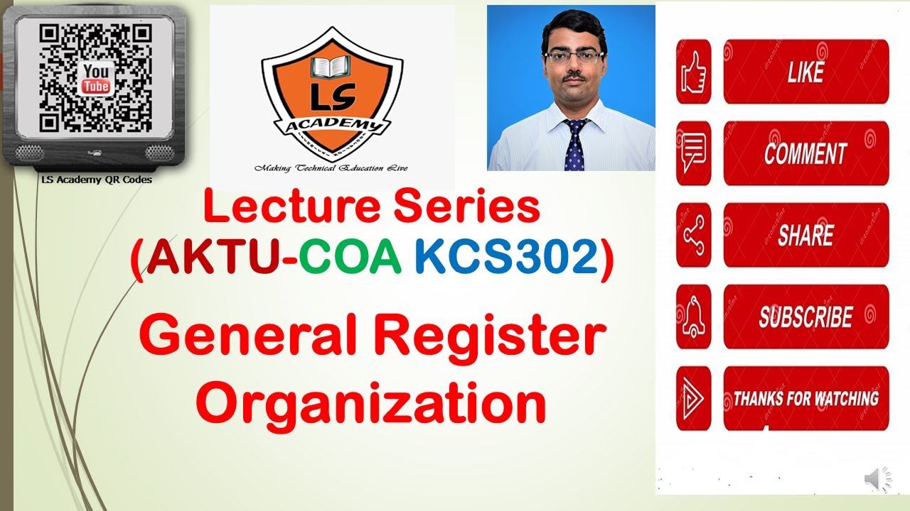 AKTU EXAM | COA KCS302| general register organization in computer architecture | COA Lecture Series