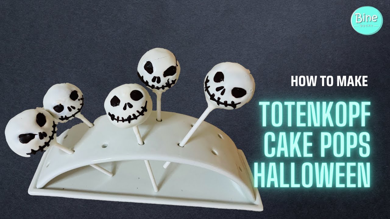Halloween Cake Pops - kleine Totenköpfe