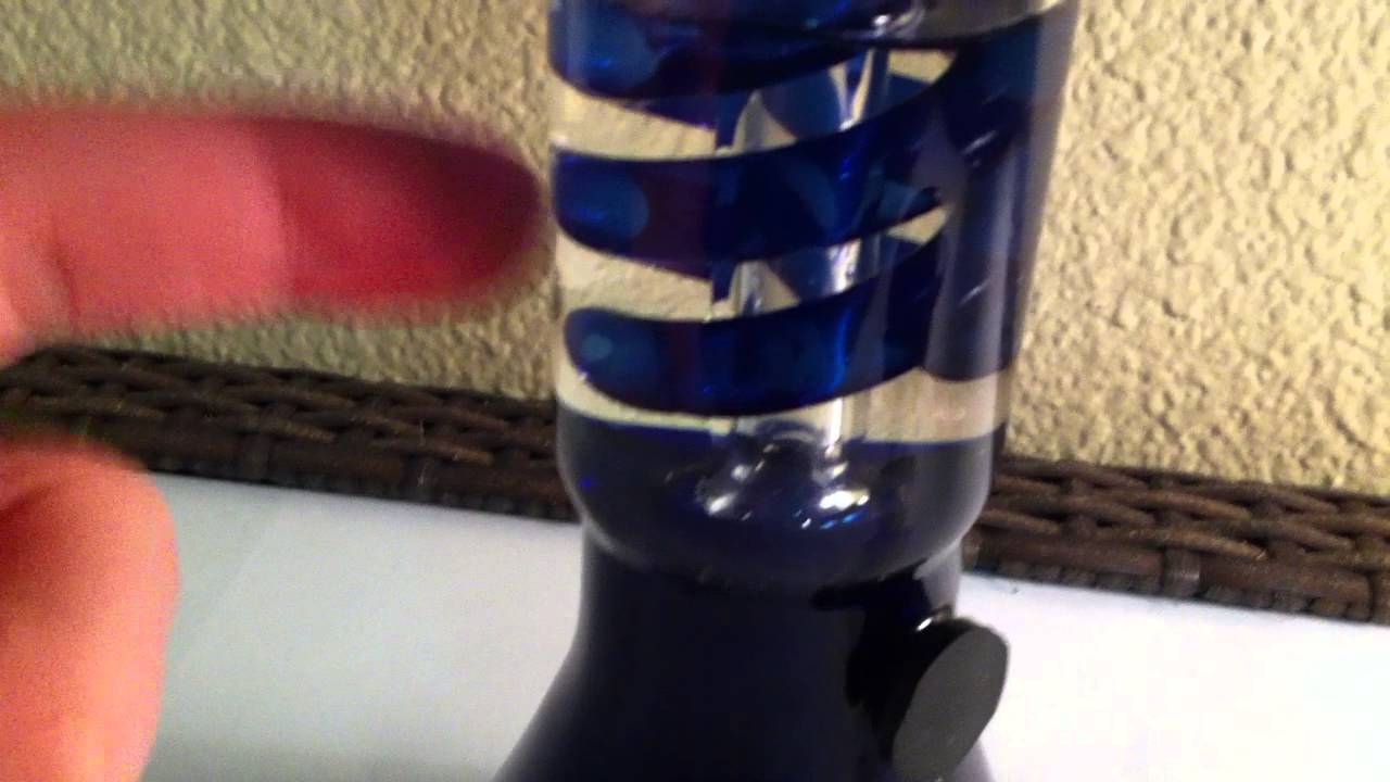 Blaze Glass - Premium Double Spiral Perc Beaker Base Ice Bong Review