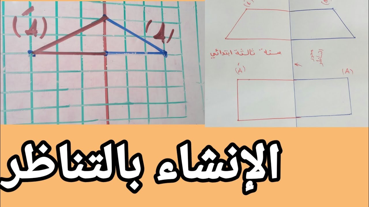 سنة ثالثة:الإنشاء بالتناظر، الشرح بطريقة مبسطة جدا يفهم فيها التلميذ معنى التناظر