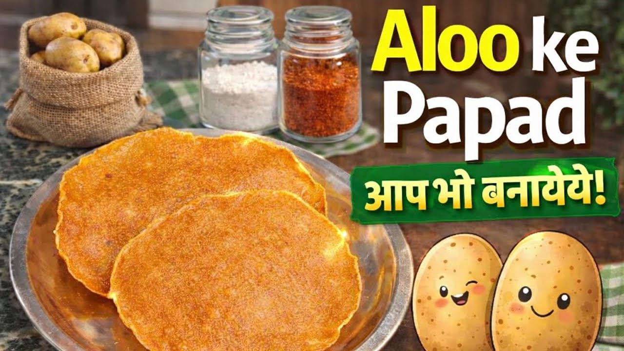“Aloo ke Papad Recipe | Ghar Par Kurkure Papad Banane Ka Easy Tarika” #aloopapad#recipe#holispecial