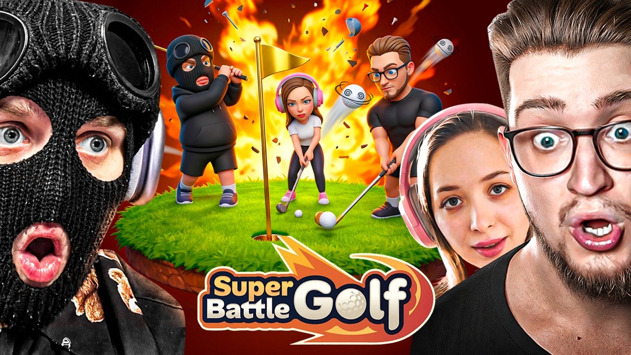 ЖЕНЩИНА В ГОЛЬФЕ!! АНДРЕЙ ПУСТИЛ СВОЮ РАКЕТКУ В КАТЮХУ В SUPER BATTLE GOLF!