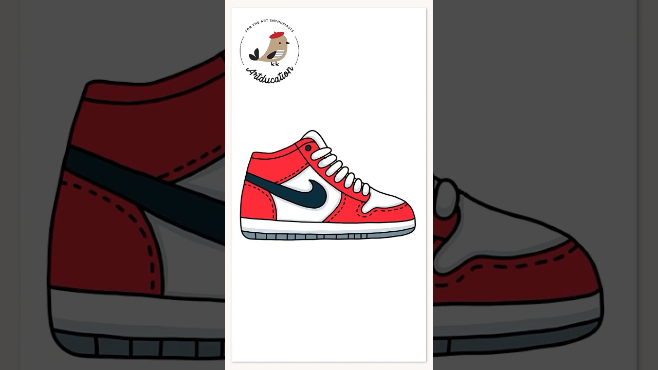 How To Draw Nike Air Jordan Shoes #artducation #howtodraw #airjordan #shoes #drawing #shorts