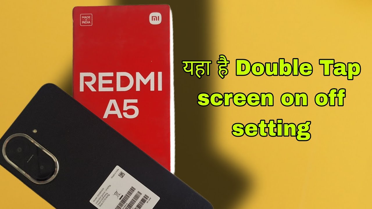 Redmi a5 double tap screen on off || Redmi a5 double tap || redmi double tap kaise on kare