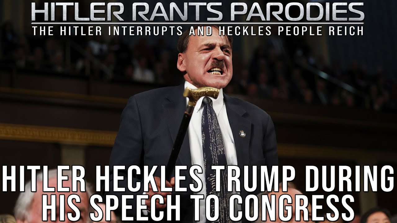 Hitler heckles Trump during his speech to Congress