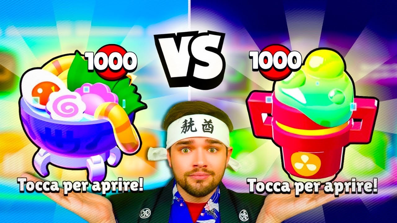 1000 RAMEN DROP vs 1000 FRAPP&Eacute; DROP su BRAWL STARS 