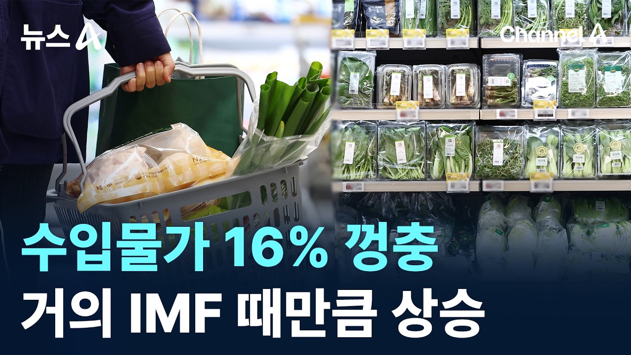 수입물가 16% 껑충&hellip;거의 IMF 때만큼 상승 / 채널A / 뉴스A