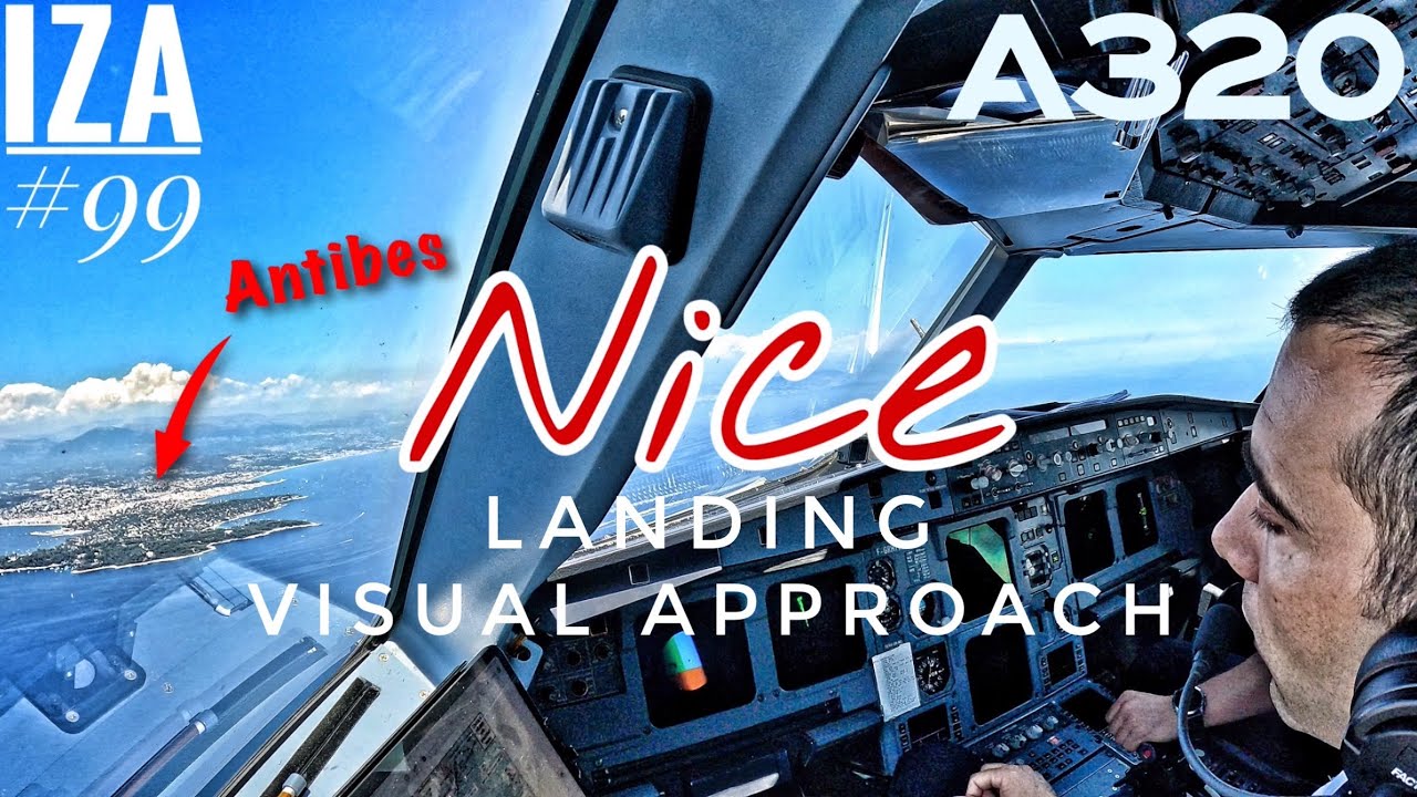 A319 NCE 🇫🇷 Nice | LANDING 04L Visual Approach | 4K Cockpit View | ATC & Crew Comm [RE UPLOAD]