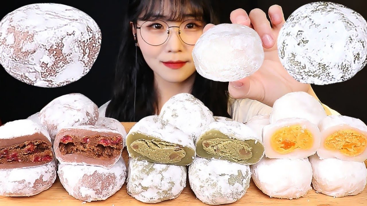 찹쌀떡 신세계✨쫀득쫀득 찹쌀떡 먹방 (치즈, 녹차, 커피) chapssaltteok Glutinous Rice Cake MUKBANG | ASMR EATING