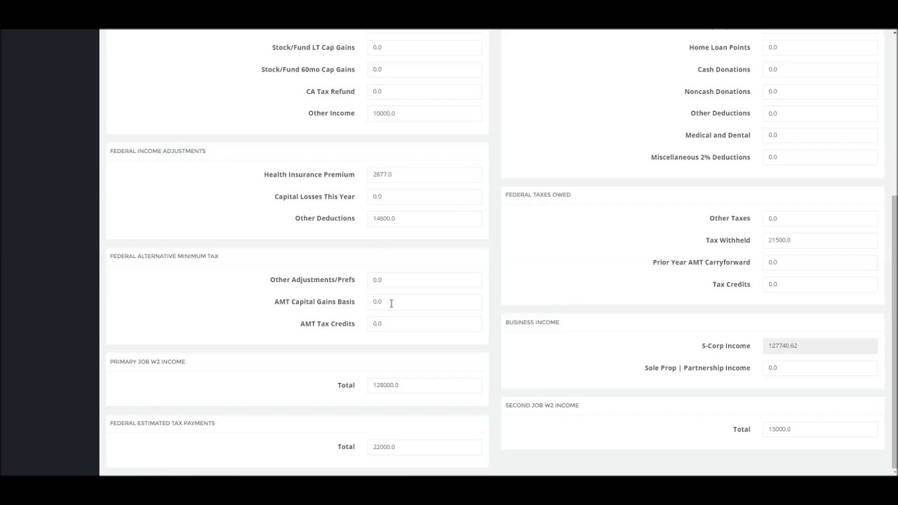 Tax Planner Pro Tutorial  Personal Detail