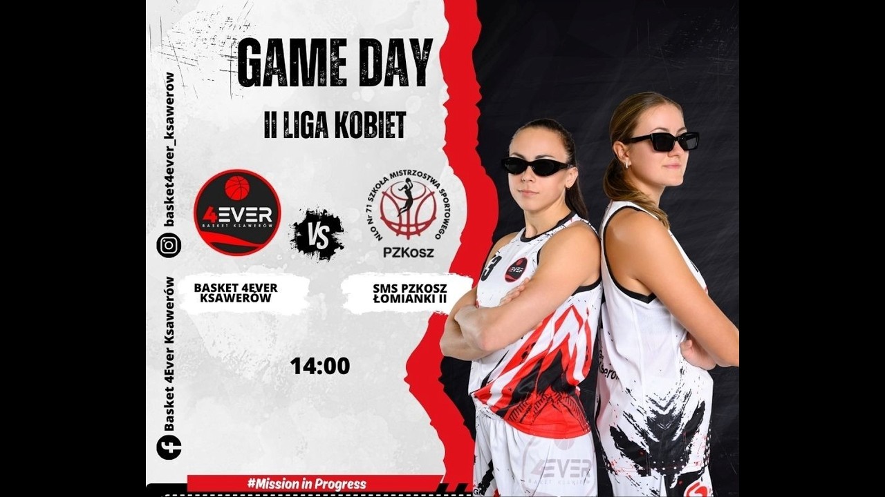 2LK Basket 4EVER Ksawer&oacute;w - SMS PZKosz II Łomianki (sezon 2025/2026, II etap, 4 kolejka)