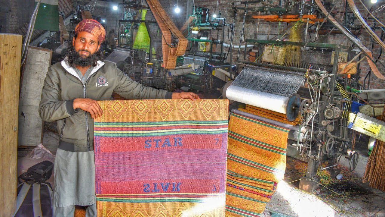 Skilled Process of Carpet Making From Plastic | Carpet Making Factory