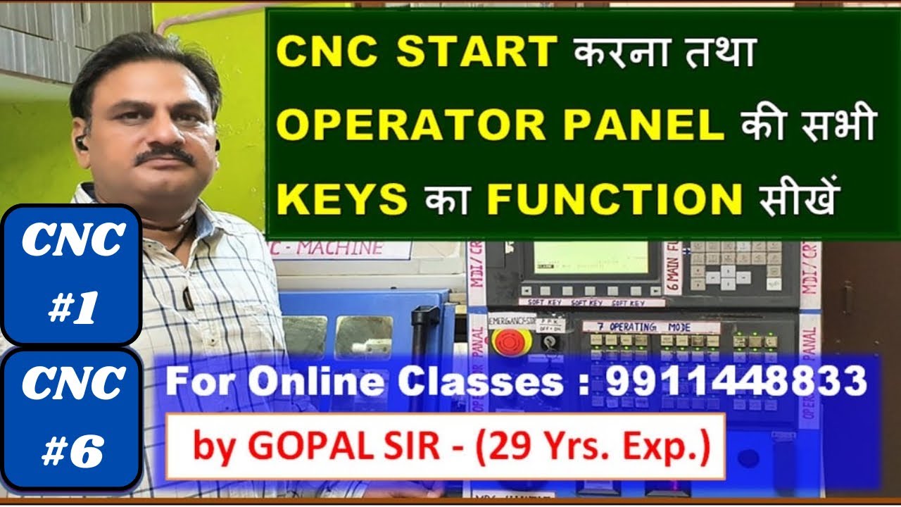 CNC PROGRAMMING - C1/C6 (HOW TO START CNC MACHINE) BY GOPAL SIR - CNC TRAINING | KRISHNA AUTOMATION