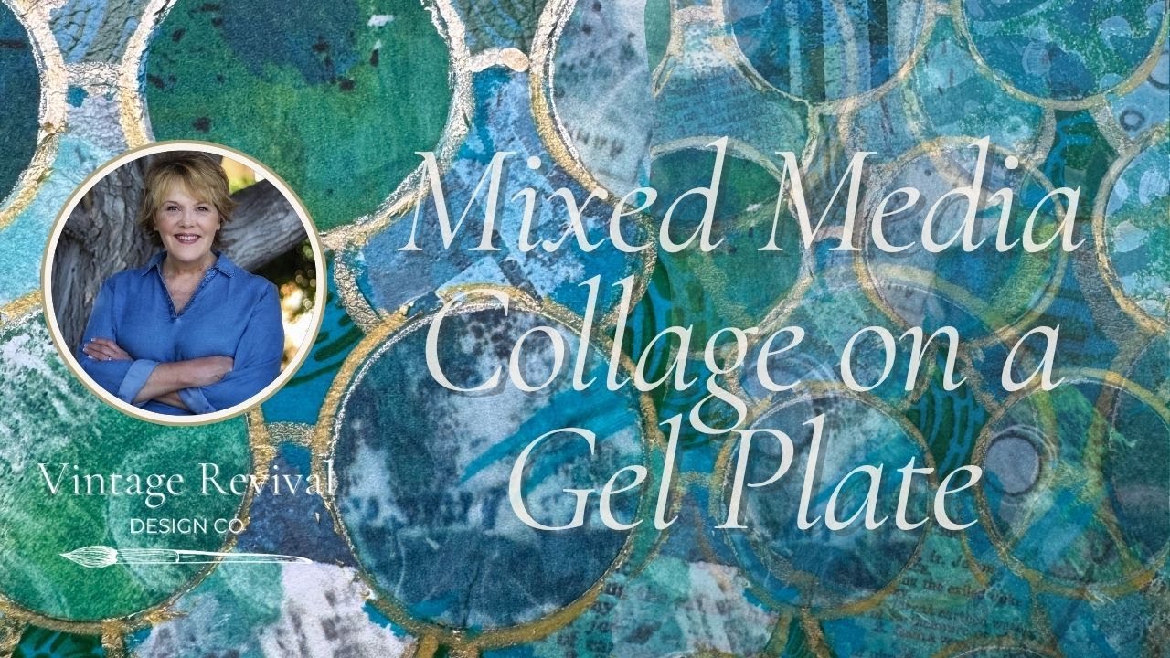 Mixed Media Collage Directly on a Gel Plate - How to Create Layered Gel Print Collage Art