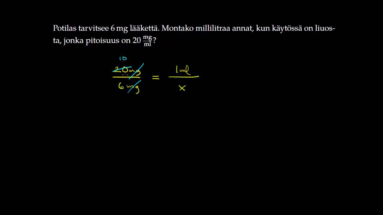 L&auml;&auml;kelaskumatematiikka (annoslasku)