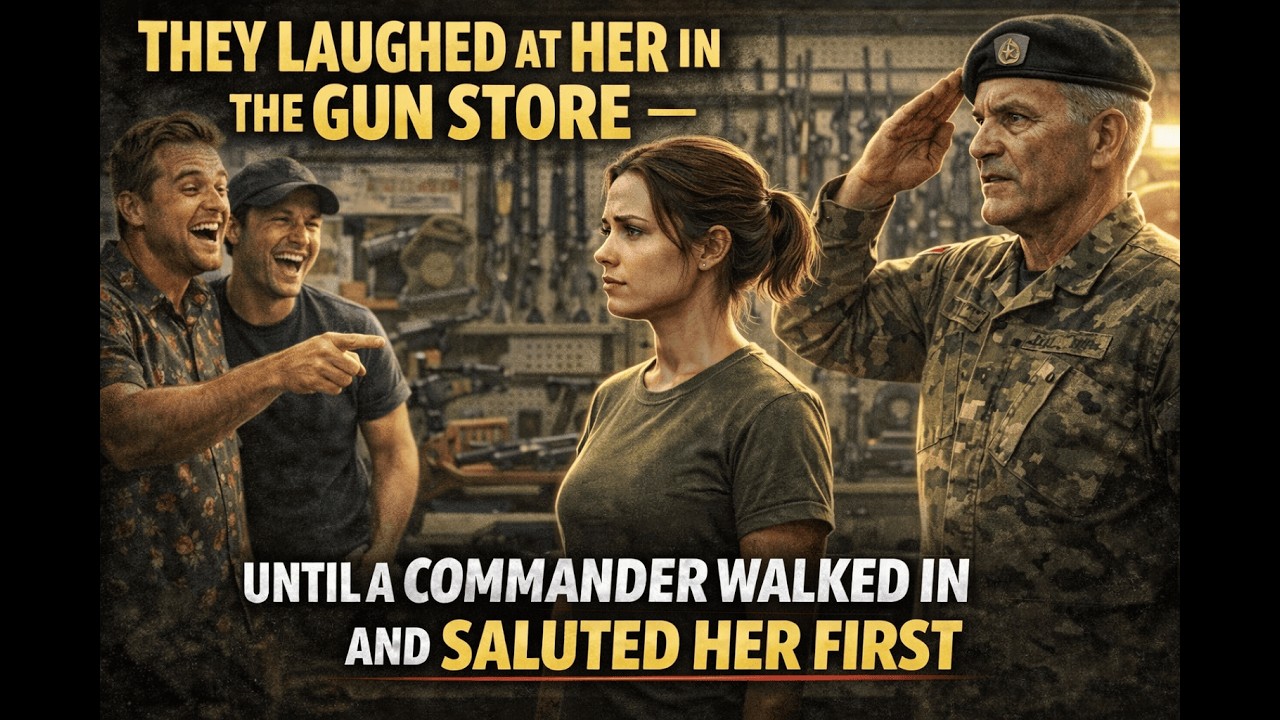 They Laughed at Her in the Gun Store — Until a Commander Walked In and Saluted Her First