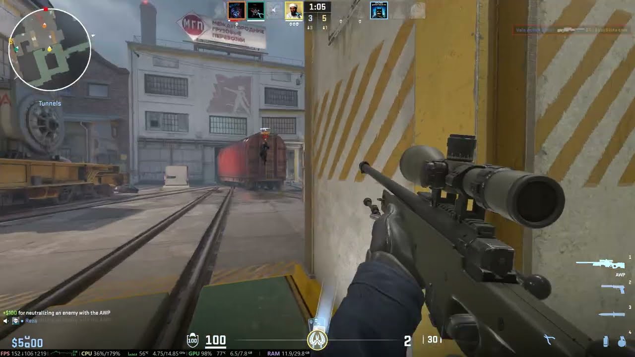 Counter STRIKE ||  AWP in Action  ||  MAP : TRAIN