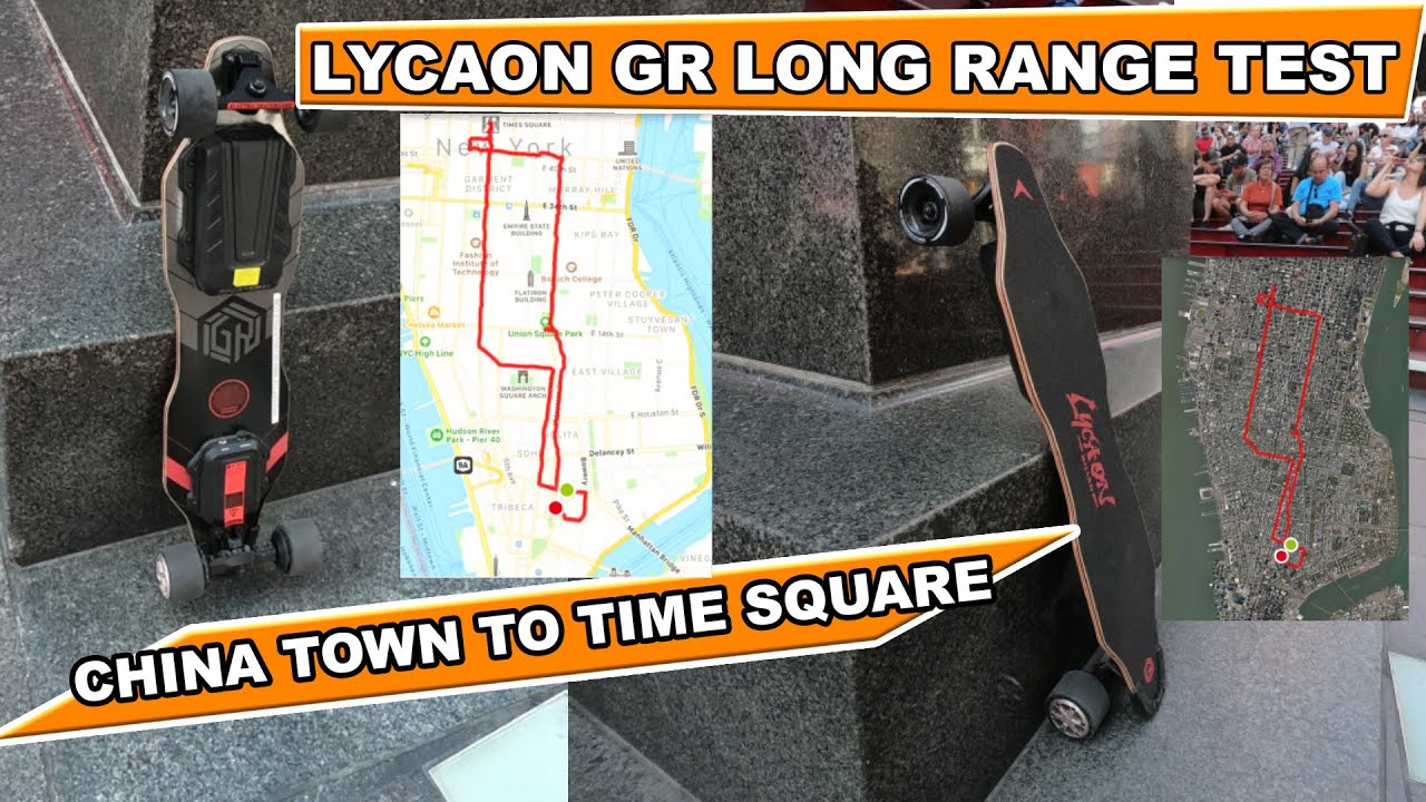 Manhattan Bridge To Time Sq On The Lycaon GR Electric Skateboard