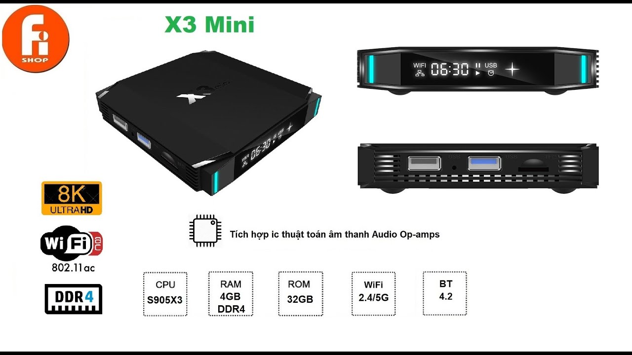 X3 mini 2020, Đánh giá nhanh mẫu S905x3,Ram 4Gb DDR4