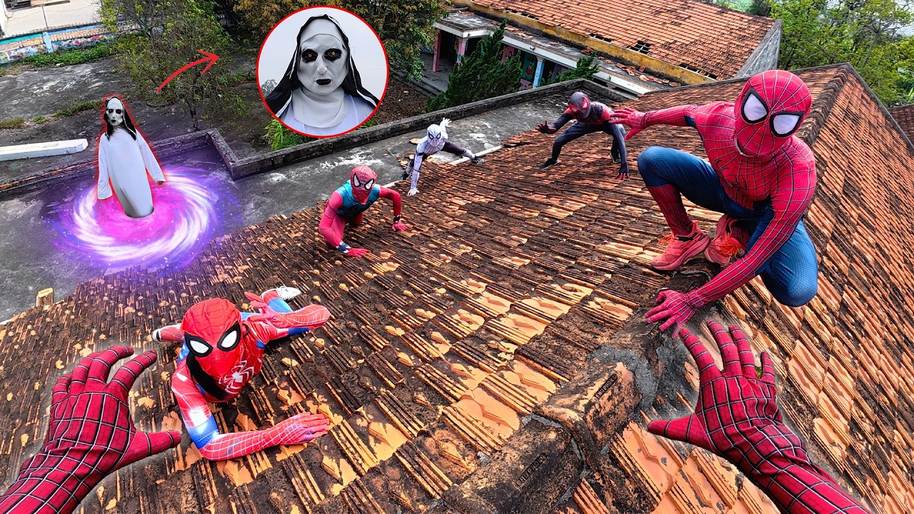7 Spider-Man Discover the Serbian Dance Trap in an Abandoned Area