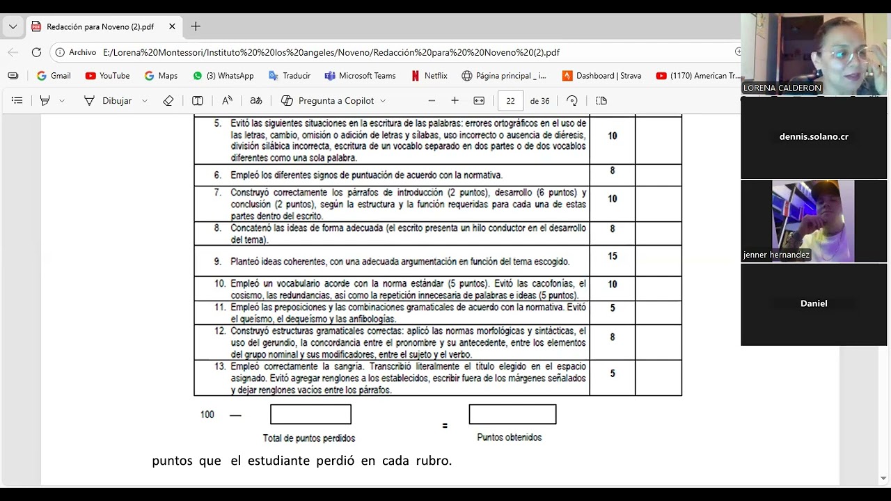 Segunda parte redaccion noveno