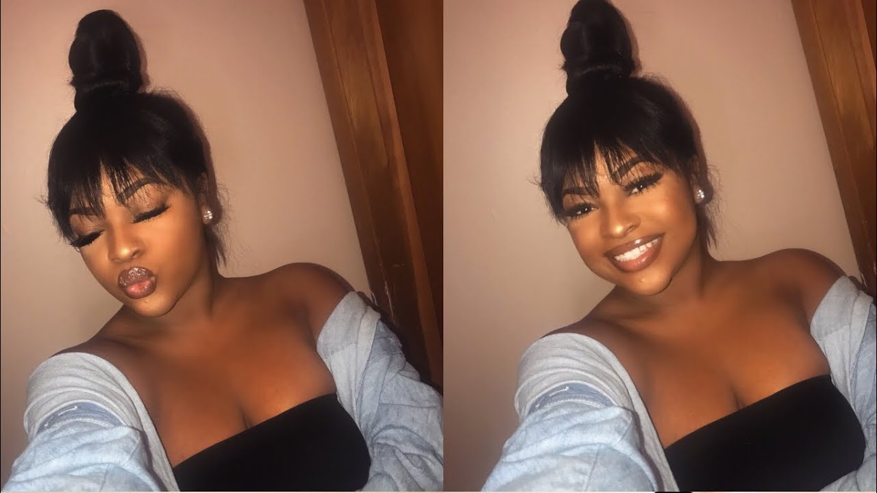 Watch me style this $15 synthetic wig with bangs 💅🏾