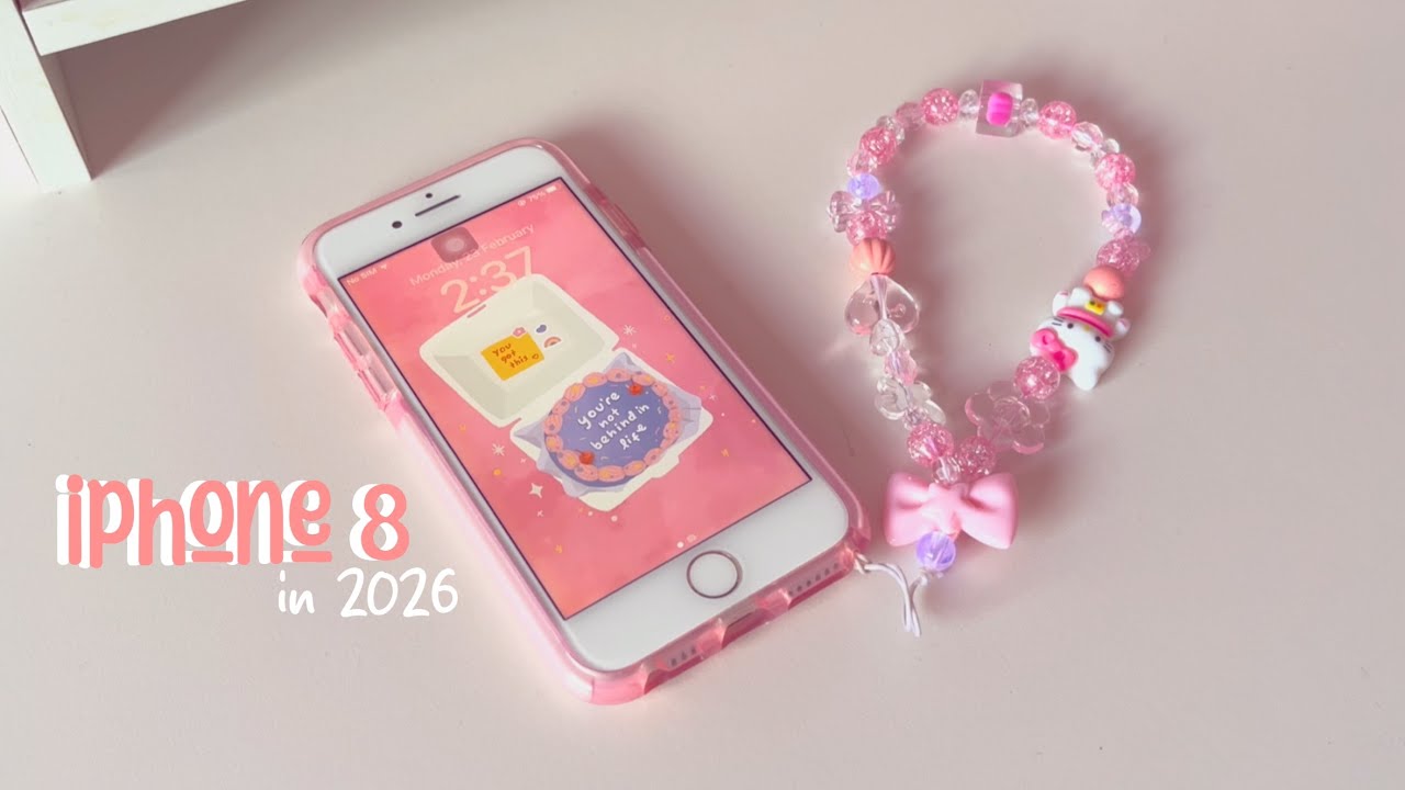 iphone 8 in 2026 🌸 | aesthetic phone customisation 